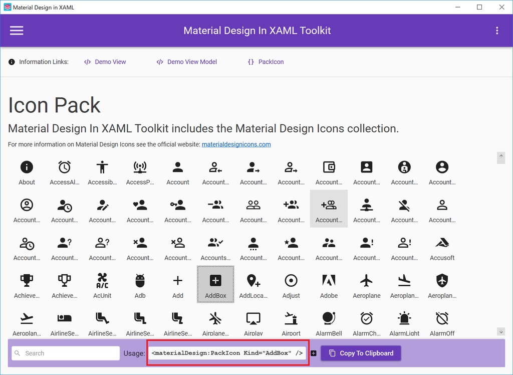 Material Design In XAML Toolkitのデモアプリ
