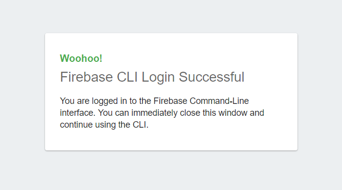 Firebaseへログイン